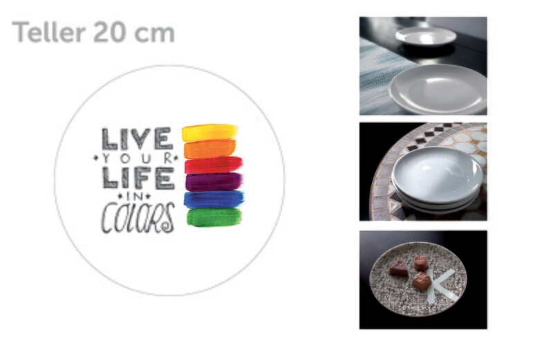 "Live your life in colors", Produkt: Kuchenteller (20 cm)