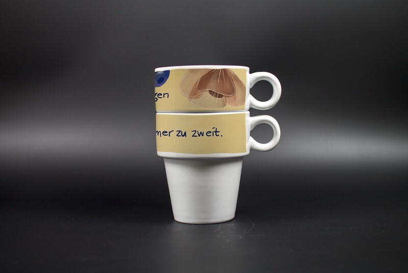 "Die schönsten Erinnerungen..." (Stapeltassen-Set, 2-teilig)