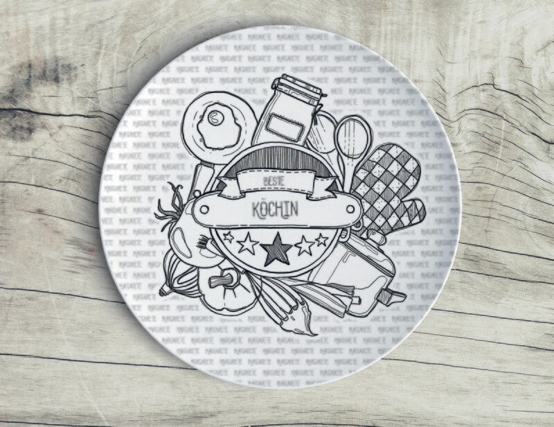 "Beste/r Koch/Köchin (Individueller Teller, 20 cm Durchmesser)