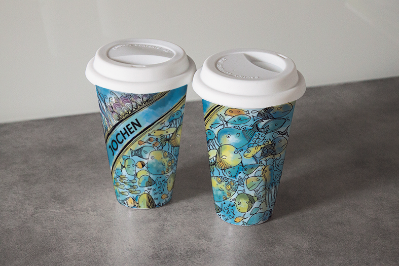 "Nautilus" (Individueller CoffeeToGo-Becher), Design: Aquacolour