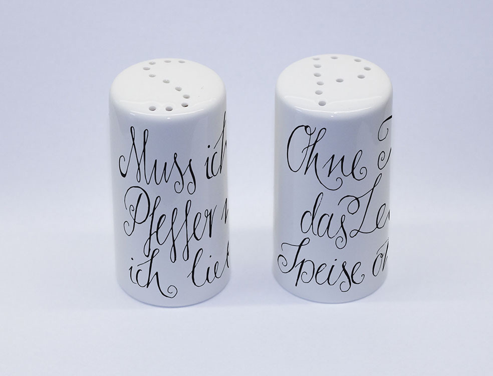 Salz und Pfeffer "Poesie.", Design: Blacky