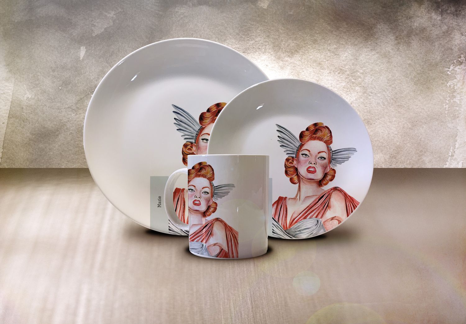 "Wings II" (Geschirrset 3tlg. oder 6tlg.)