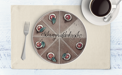 Teller Teller "Schwarzwälderkirsch" (20 cm Durchmesser)