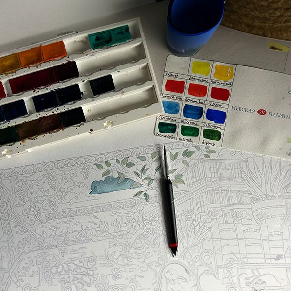 Aquarellbogen Set A (5 Bogen)