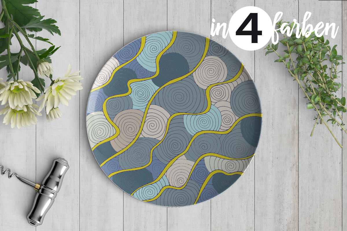 Teller Teller "Wirbelwind" (in 4 Farben) (17 cm / 20 cm Durchmesser)