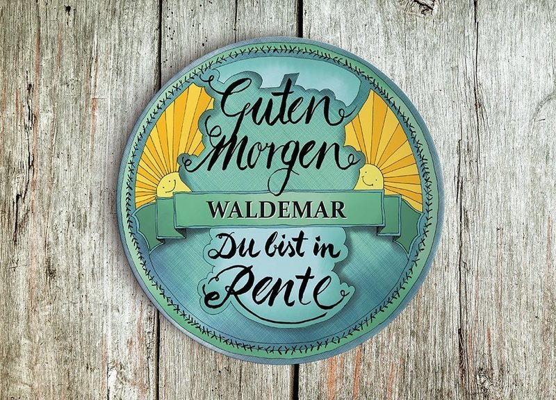 "Hallo Rente" Teller 20 cm