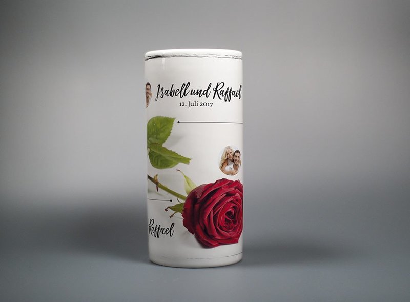 Zylindervase "Rosenhimmel"