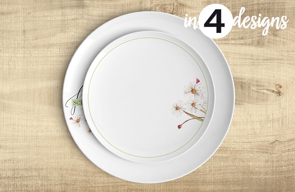 Tellerset "Frühlingsschlemmerei" (rund und quadratisch)