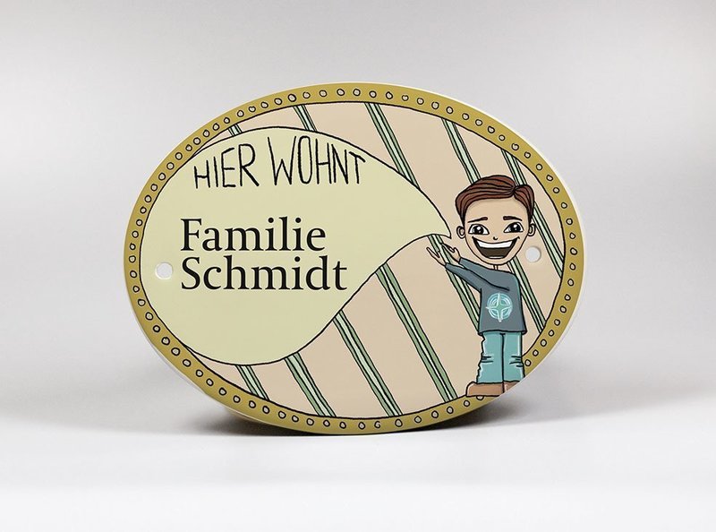 Familientürschild "Rampenlicht"