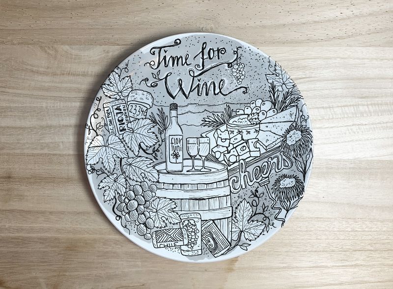 Teller "Time for Wine" (20 cm)
