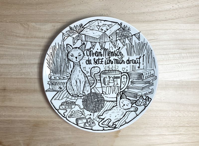 Teller Teller "Oh ein Mensch, da setz ich mich drauf" (20 cm)