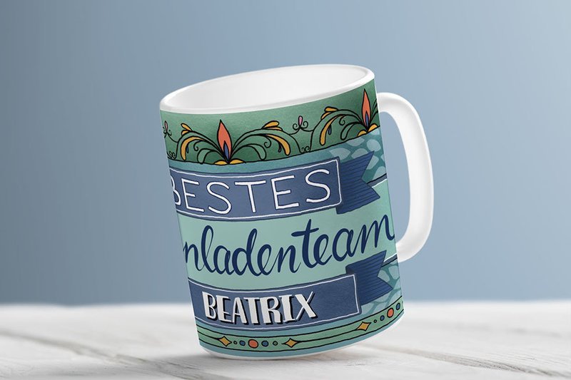 "Bestes Blumenladen-Team" (Individueller Becher)