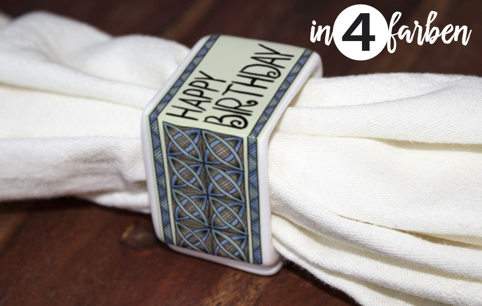 Serviettenring "Happy Birthday" (2er Set)