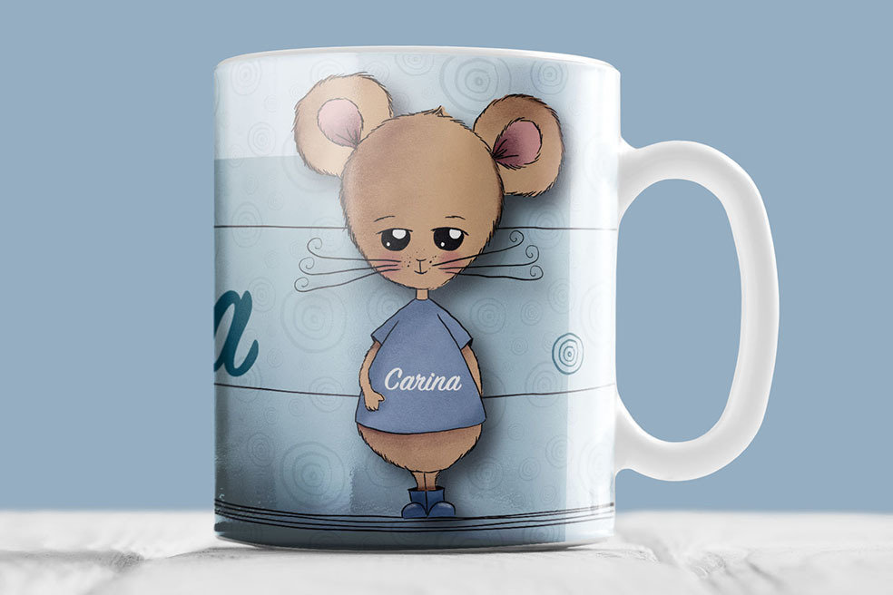 "Mäuserich" Tasse, Farbe: Blau
