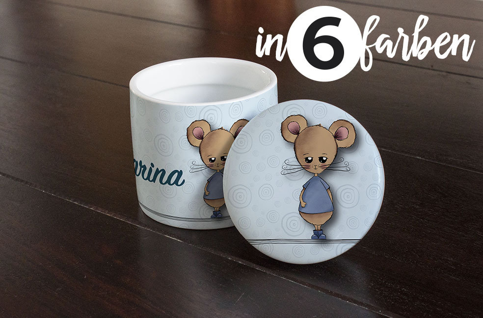 "Mäuserich" Porzellandose