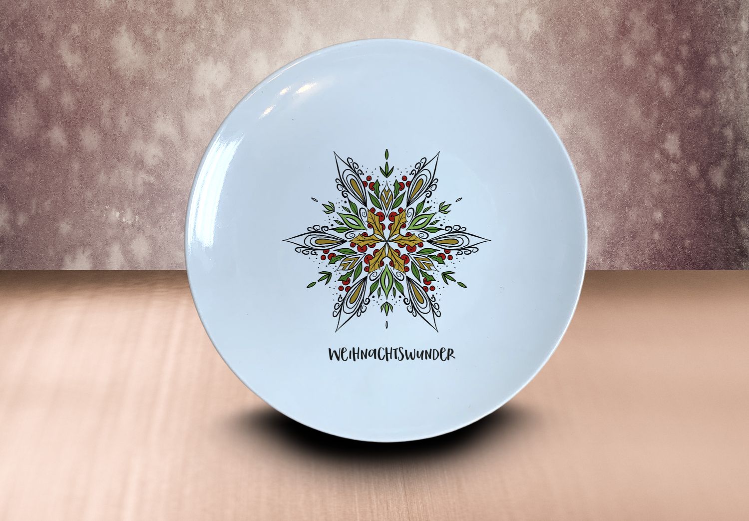 "Schneeflocke" (Teller 20 cm Durchmesser)