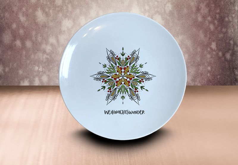 "Schneeflocke" (Teller 20 cm Durchmesser)