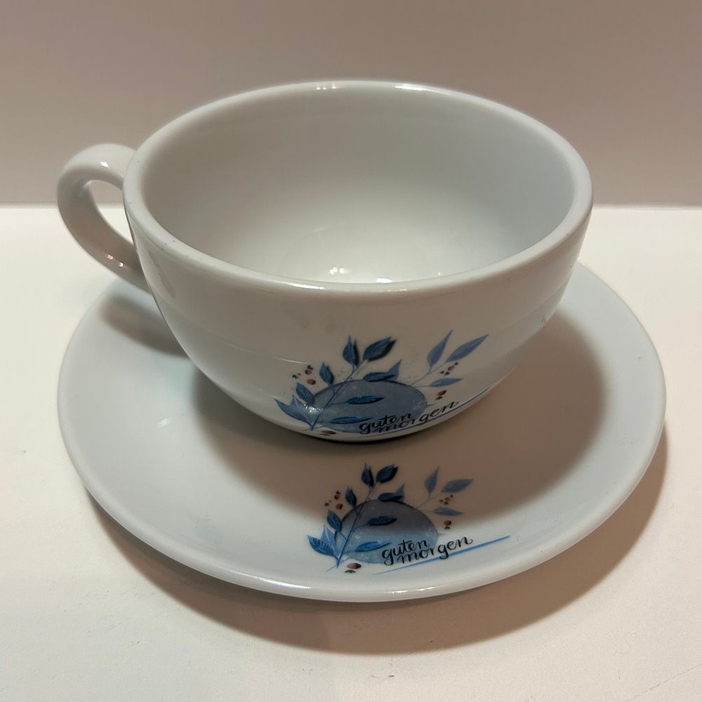 "Guten Morgen" (2er Set aus Ober- und Untertasse)