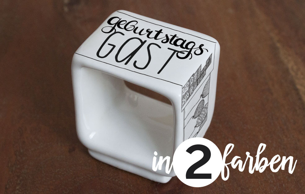 Serviettenring "Geburtstags-Kind/Geburtstags-Gast" (2er Set)