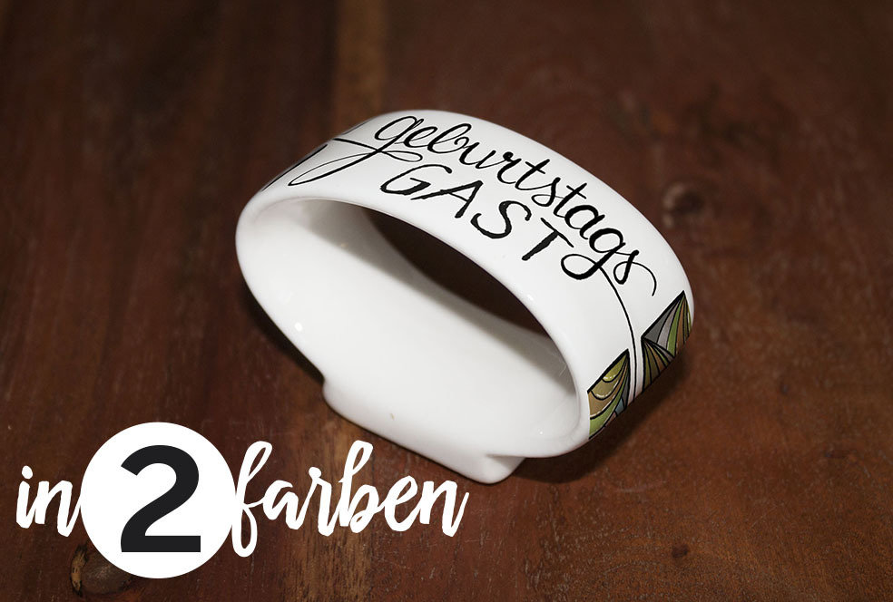 Serviettenring "Geburtstags-Kind/Geburtstags-Gast" (2er Set)