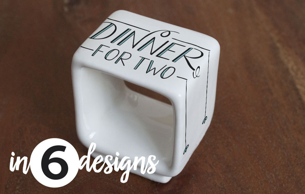 Serviettenring Serviettenring "Dinner for two" (2er Set)