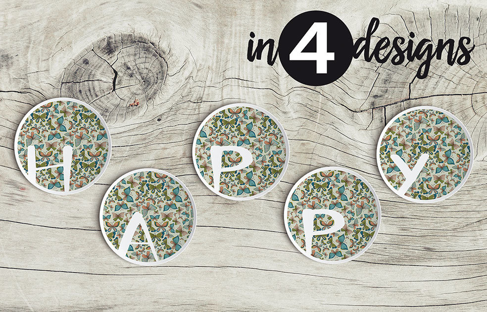 Wortspielteller Wortspielteller "HAPPY" (17 oder 20 cm Durchmesser)