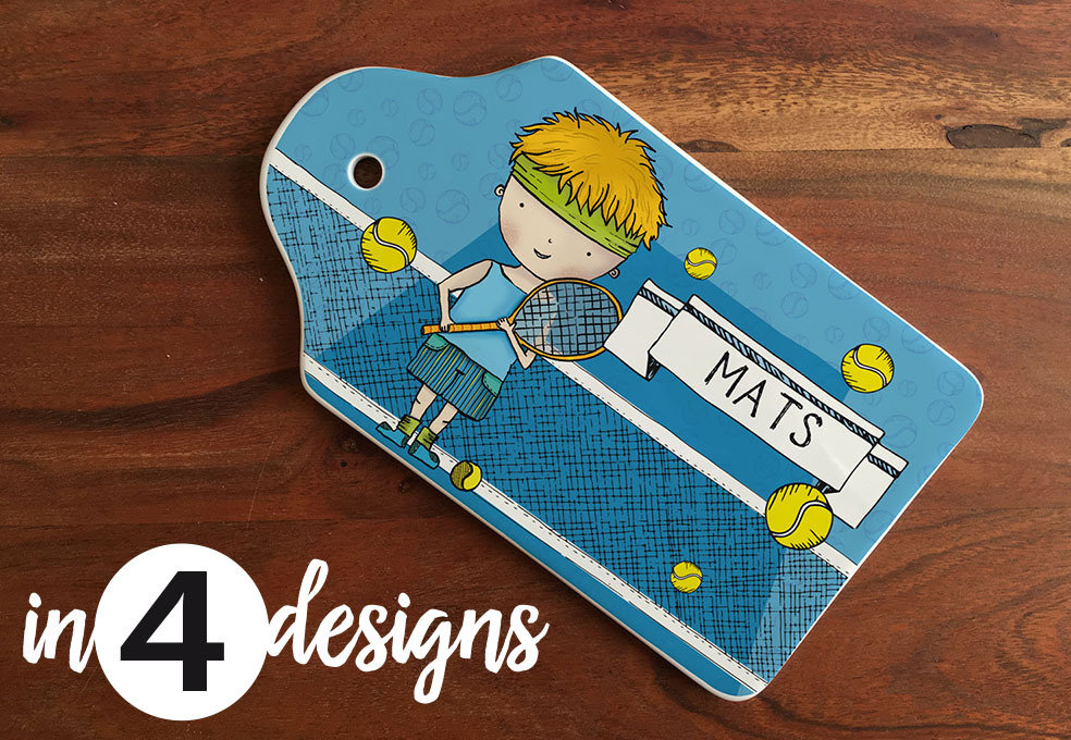 "Tennisprofi" Porzellanbrett