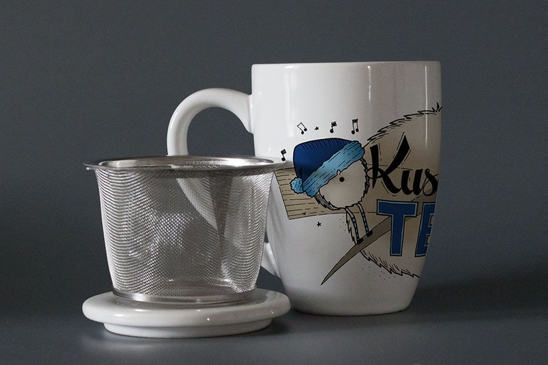 "Kuscheltee" Teetasse mit Sieb