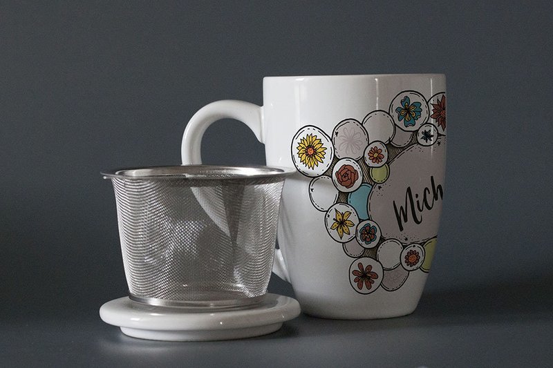 "CatPower" Teetasse mit Sieb