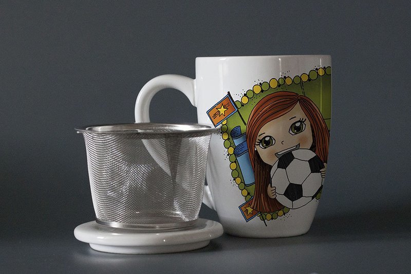 "GirlPower" Teetasse mit Sieb