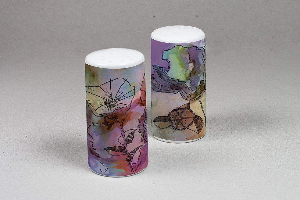 "WildFlower" (Salz- und Pfefferstreuer), Design: Mit Zeichnungen