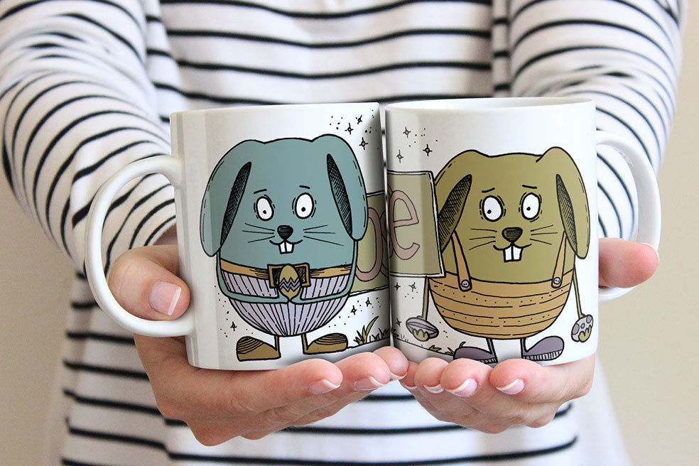 "Ostertasse 2018" (Individueller Becher), Design: Superbundisch