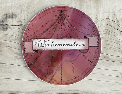 Teller Teller "Wochenende" (20 cm Durchmesser)