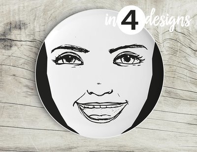 Teller "Faces – HappyDay"  (20 cm Durchmesser)