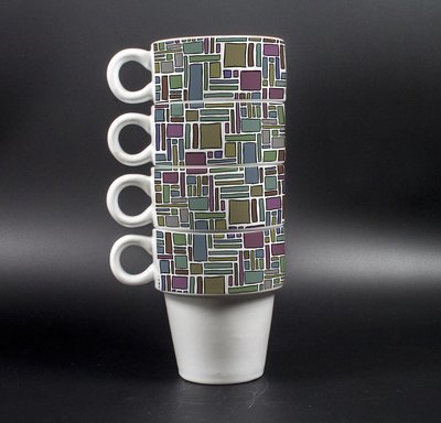 Stapeltassen-Set "Mosaik" (4-teilig)