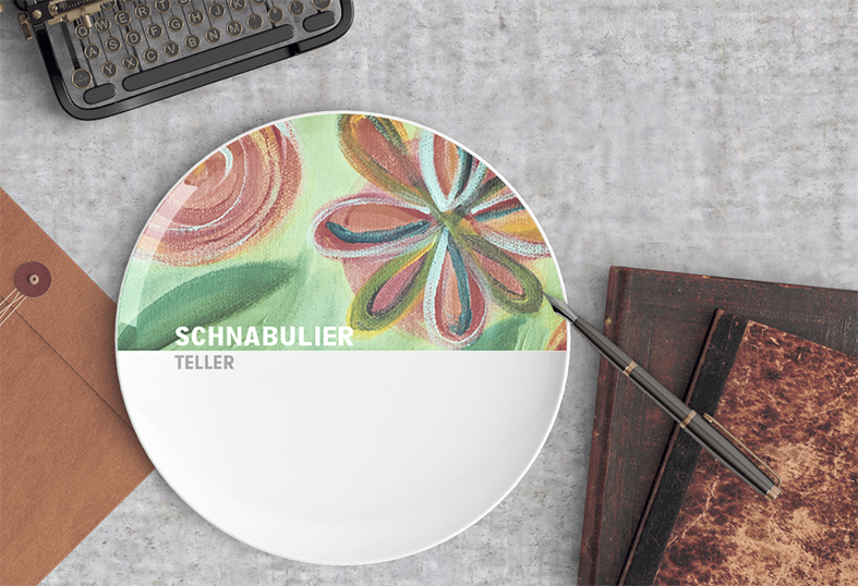 Thementeller "Schnabulier" (17 oder 20 cm Durchmesser)