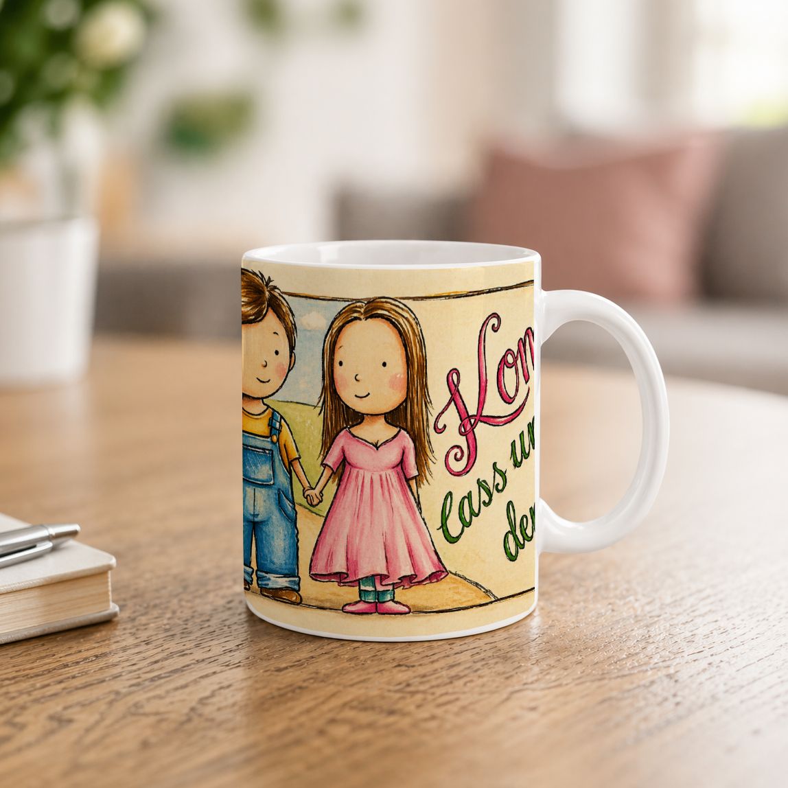 Tasse "Komm, lass uns zusammen den Bach runtergehen"