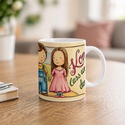 Tasse Tasse "Komm, lass uns zusammen den Bach runtergehen"