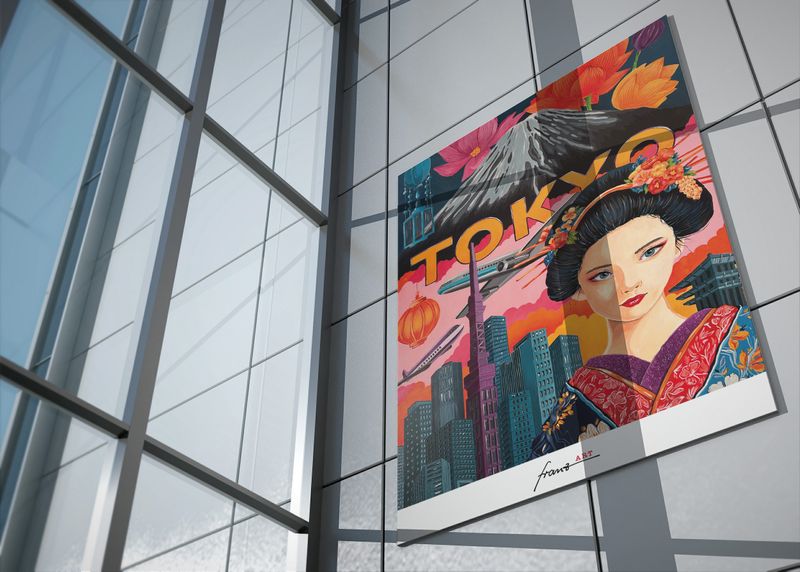 Kunstdruck "I love Tokyo"