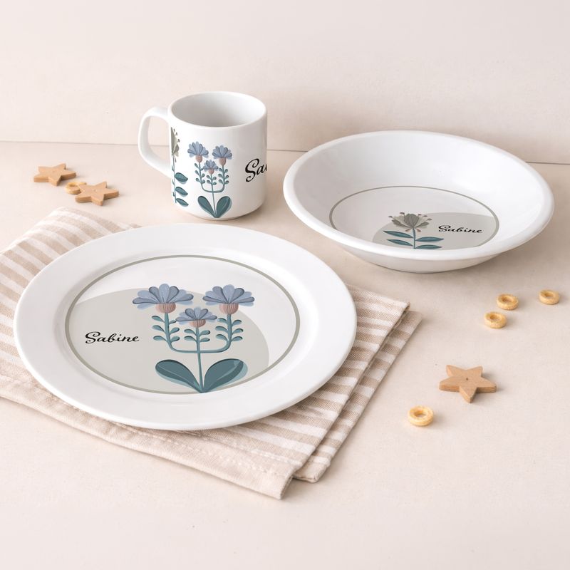 "Wiesenblume" (Geschirr-Set, 3-tlg.)