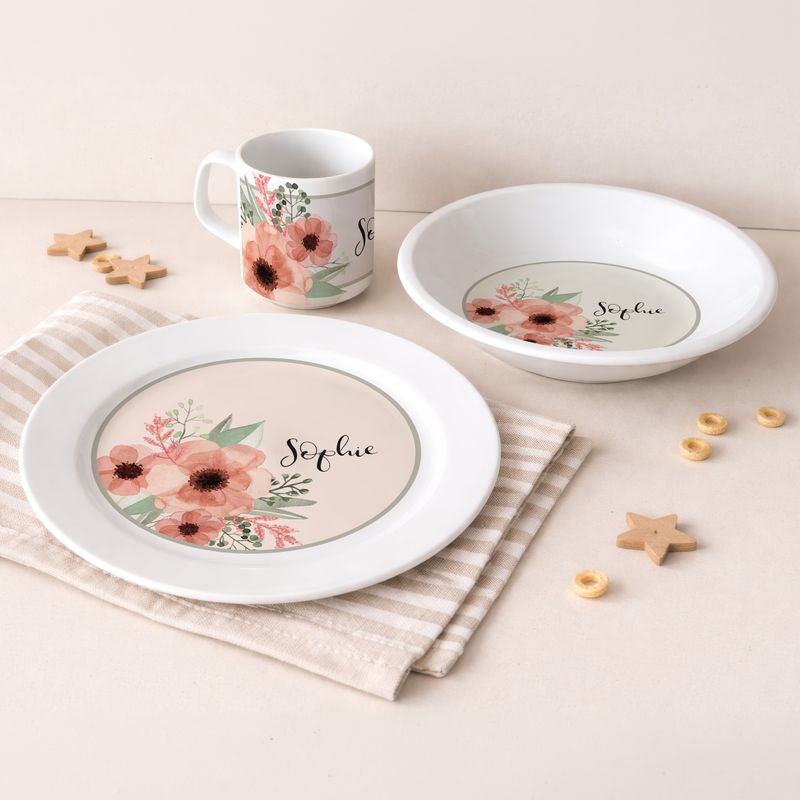 "Peach Blossom" (Geschirr-Set, 3-tlg.)