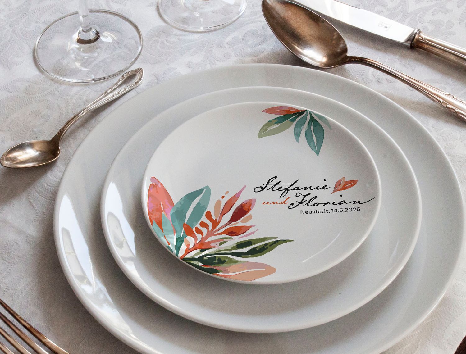 Teller "Ewigkeitsgrün" (15 cm, 20 cm und 26 cm)