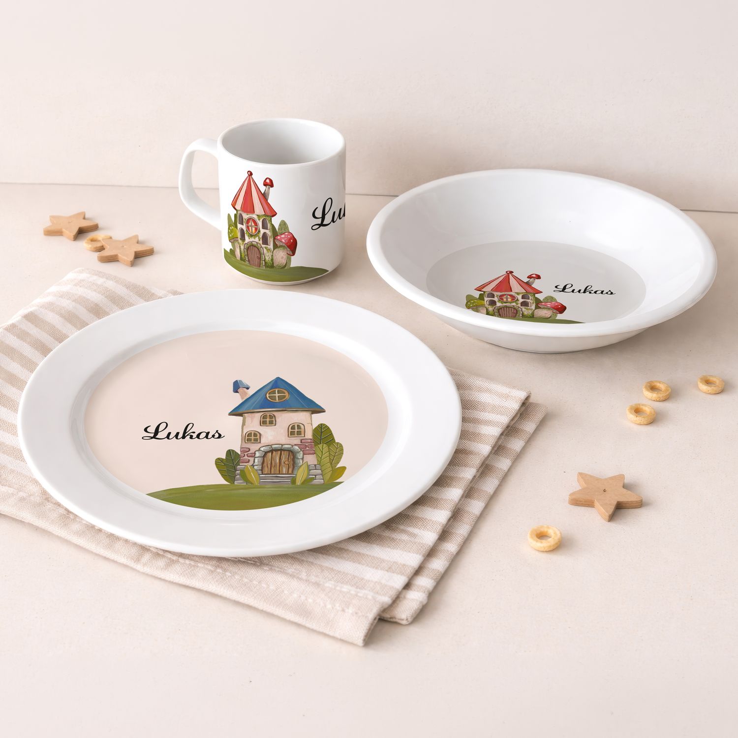 "Zuhause" (Geschirr-Set, 3-tlg.)