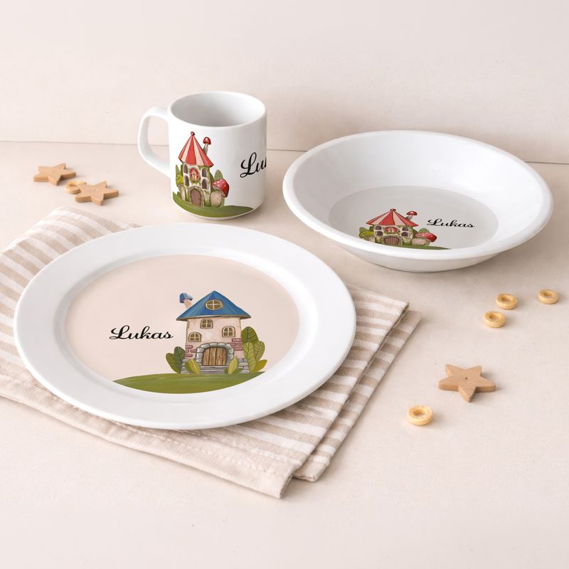 "Zuhause" (Geschirr-Set, 3-tlg.)