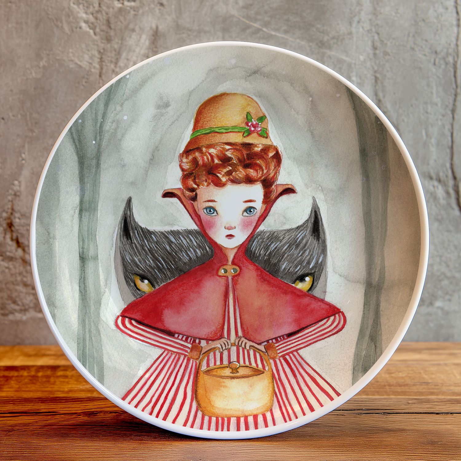 "Little Red", (Kunstteller, versch. Größen)