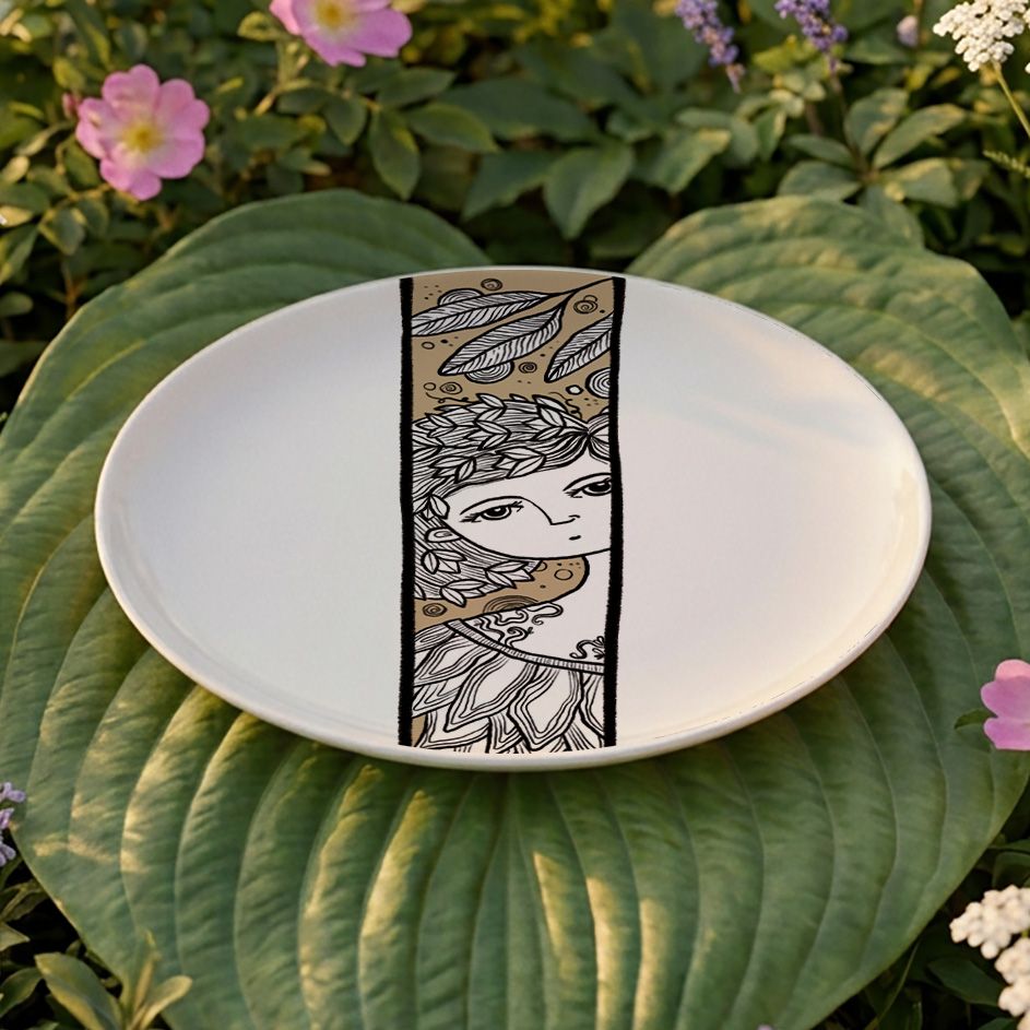 "Natural Beauty", (Teller 20 cm Durchmesser)