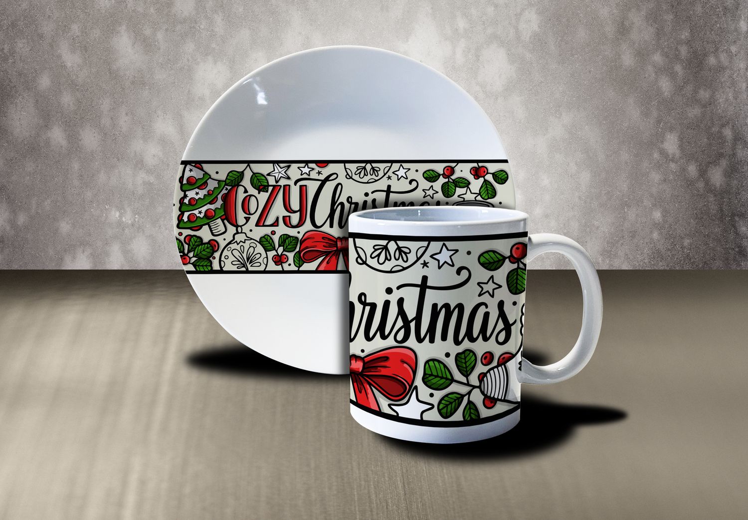 "Christmaswonderland", (2er Set oder Einzelteile"