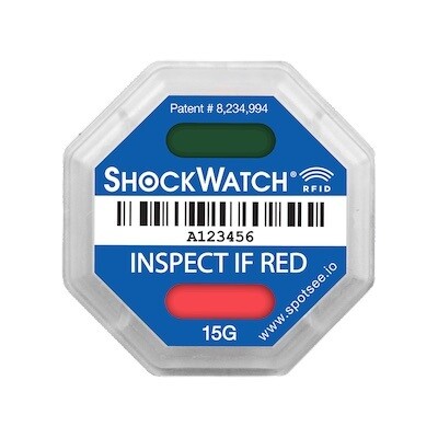 SpotSee ShockWatch RFID Tag - 15G, Box of 100