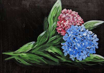 #417 16th August 2022 (7pm) - PAINTING & PROSECCO at Gallacher's, Rugby - Hydrangea