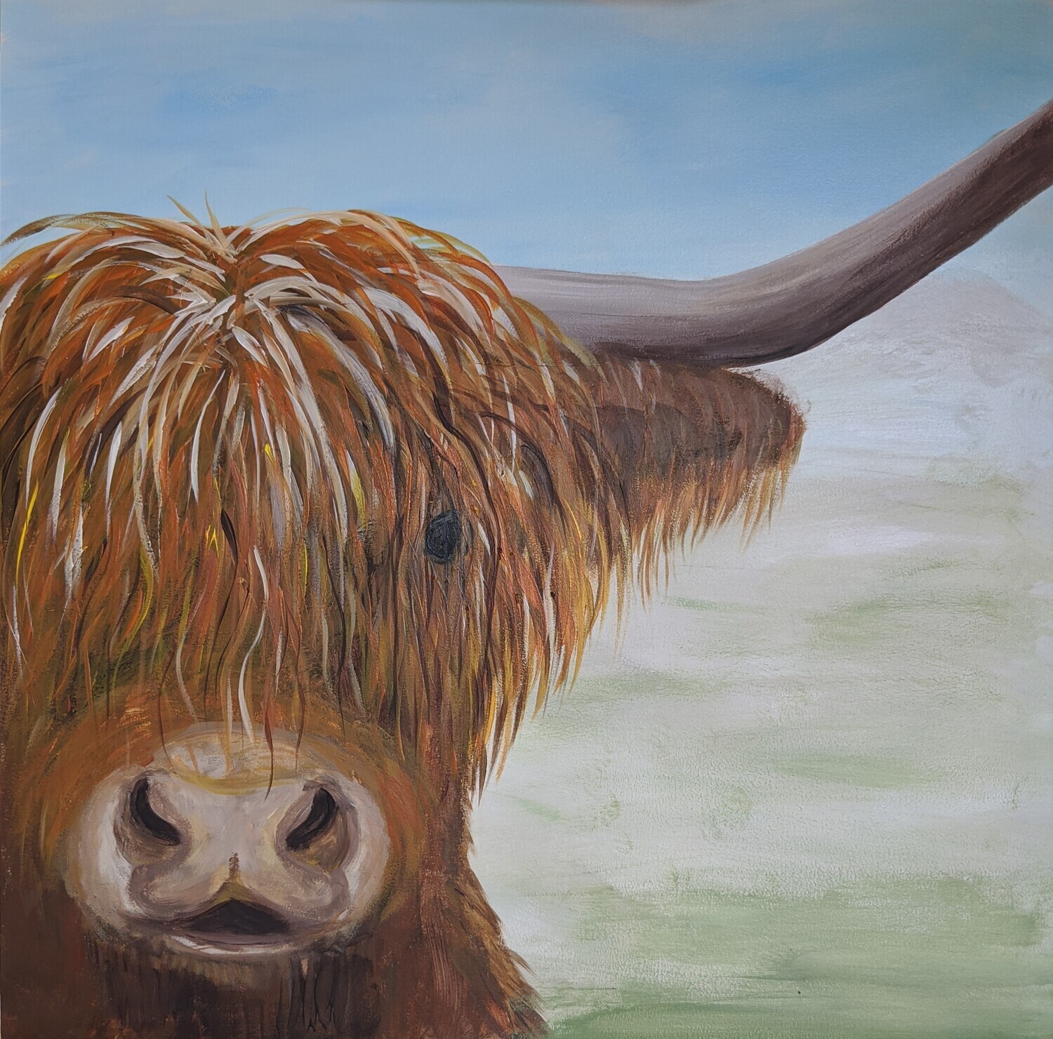 #429 4th Oct 2022 (7pm) - Highland Coo - Fun Painting with nJoyArt at The Griffin, Rugby